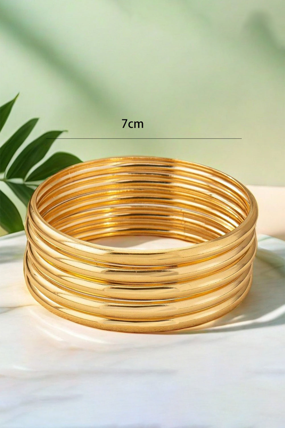Pulsera tipo brazalete de aleación con baño de varias capas