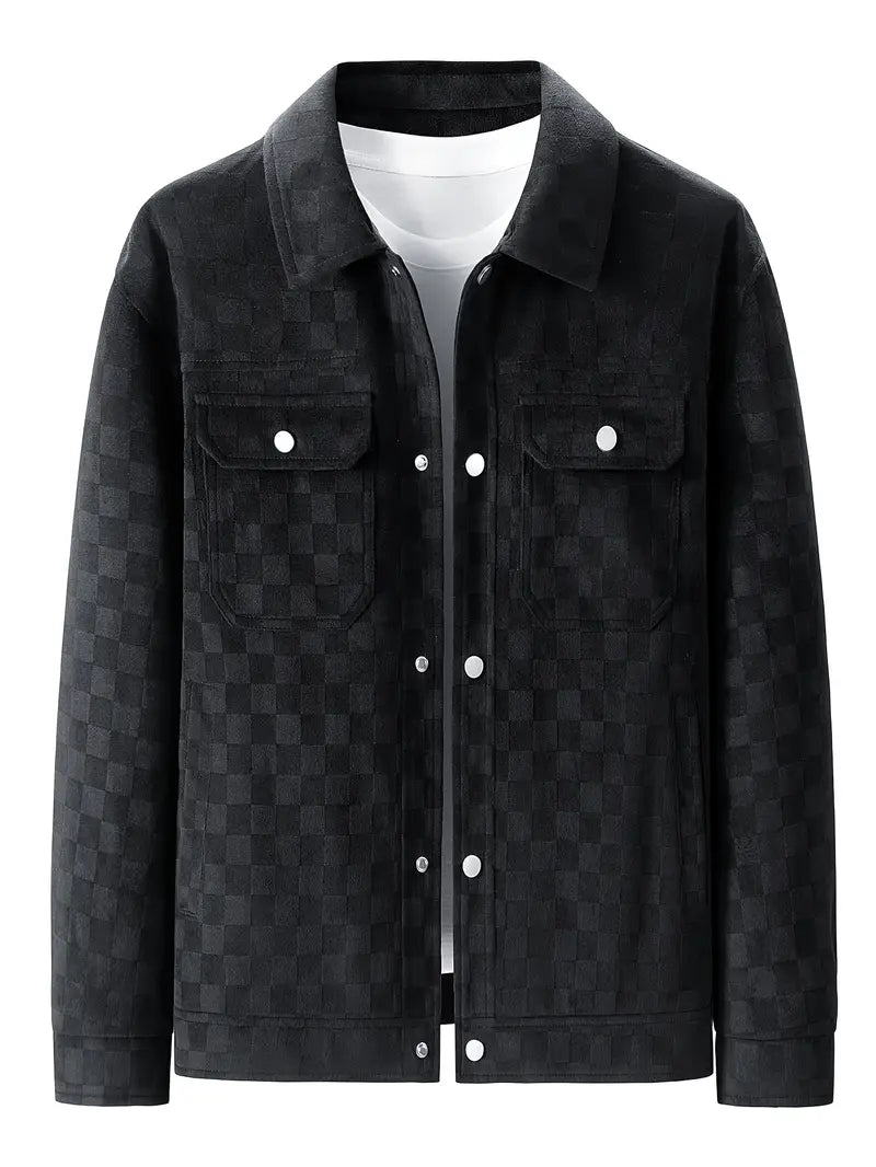 Chaqueta de ante a cuadros Taylor