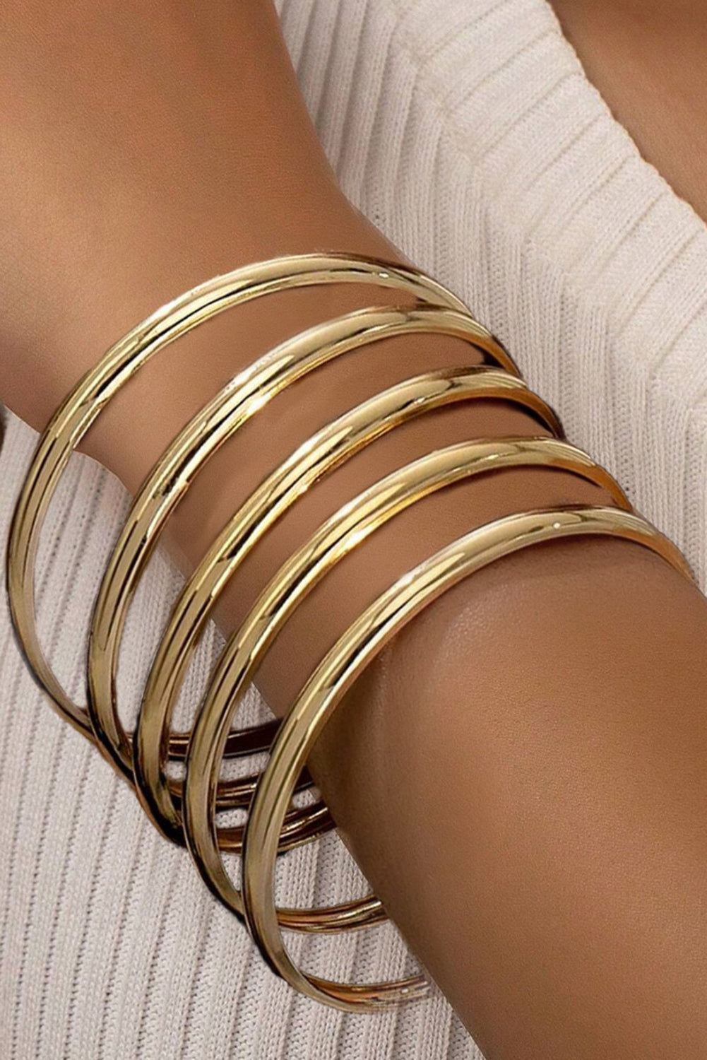 Pulsera tipo brazalete de aleación con baño de varias capas