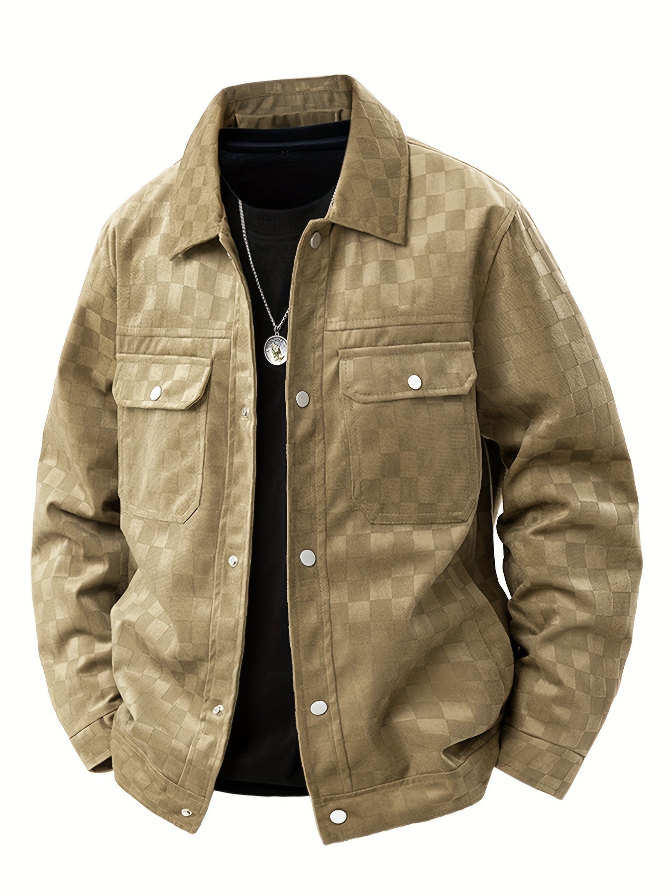 Chaqueta de ante a cuadros Taylor