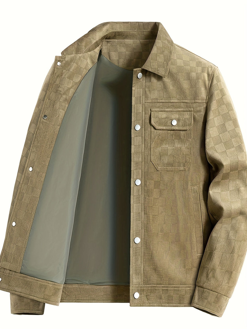 Chaqueta de ante a cuadros Taylor