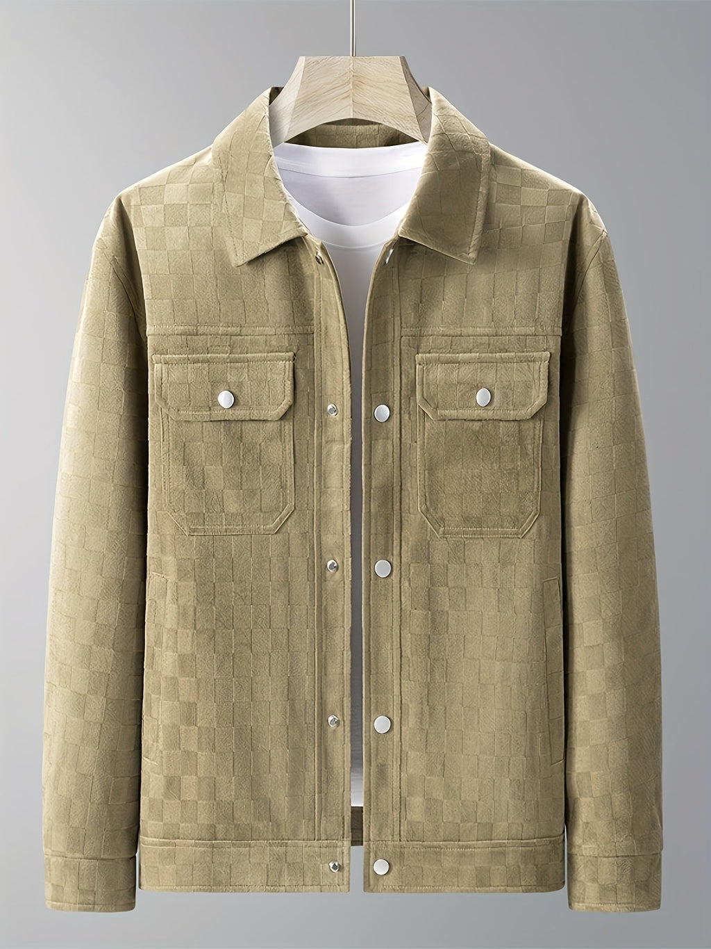 Chaqueta de ante a cuadros Taylor
