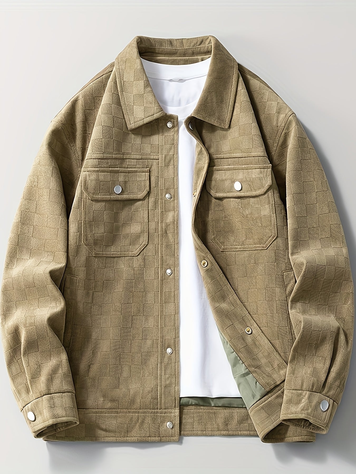 Chaqueta de ante a cuadros Taylor